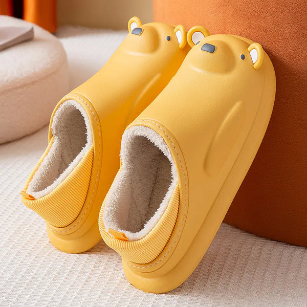 Waterproof Cotton Slippers Bag with Thick-soled Cartoon