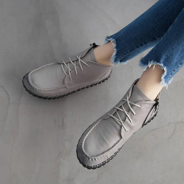 New Retro Handmade Ankle Boots with Soft Sole for Women