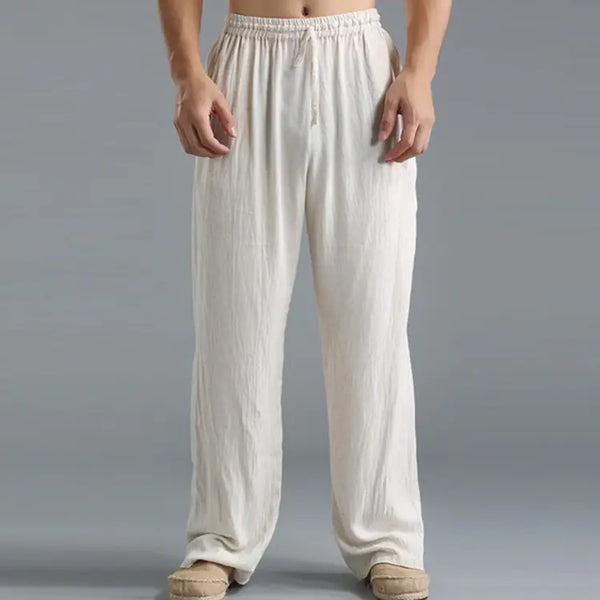 Men's Large Loose Casual Linen Sports Pants