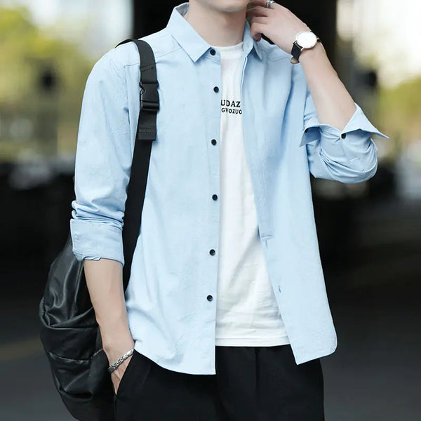 Men's Casual Loose Long Sleeve Work Shirt Jacket