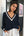 Casual Contrast Color Stitching Women's Sweater
