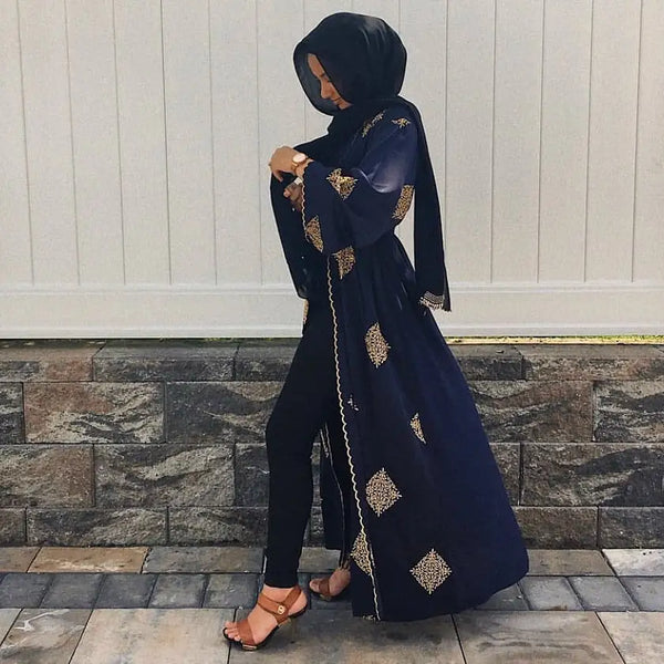 Vintage Strappy Cardigan Coats with Embroidery