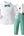 Kimocat Baby Boy Clothes Gentleman Clothing Suit for Newborn Baby Bow Tie Shirt + Suspender Trousers (Green pants 18-24 Months)