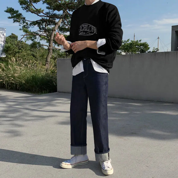 Trendy Loose Straight Jeans for Men