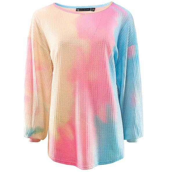 Tie-Dye Gradient Casual Women's Sweater