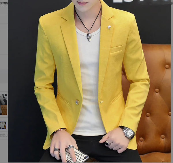 Men's Casual Slim Fit Fashion Suit Coat