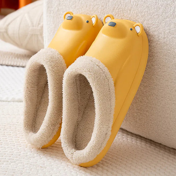 Waterproof Cotton Slippers Bag with Thick-soled Cartoon