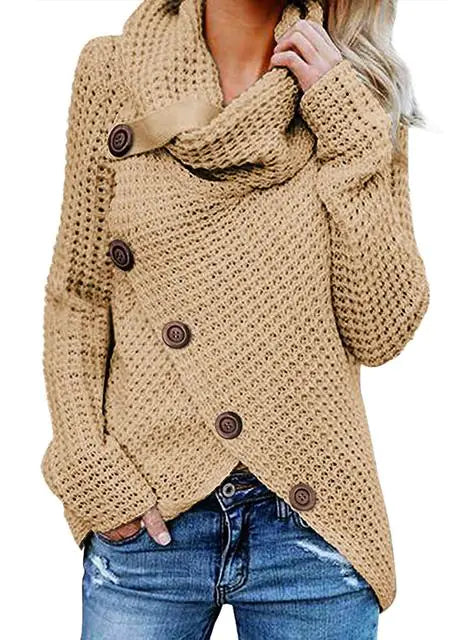Elegant Long Sleeve O-Neck Women's Sweater