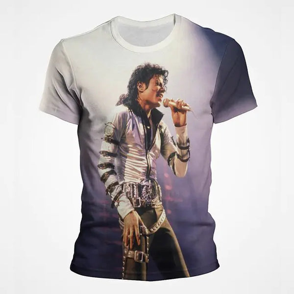 Michael Jackson 3D Print Polyester Men's T-Shirt