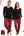 YOPUGEE Men Pajamas Set 2 Piece Pjs with Pocket Christmas Long Sleeve Winter Pajamas With Pockets Black & Red Plaid 2XL