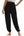 Plus Size Women's Solid Elastic Waist Beach Pants