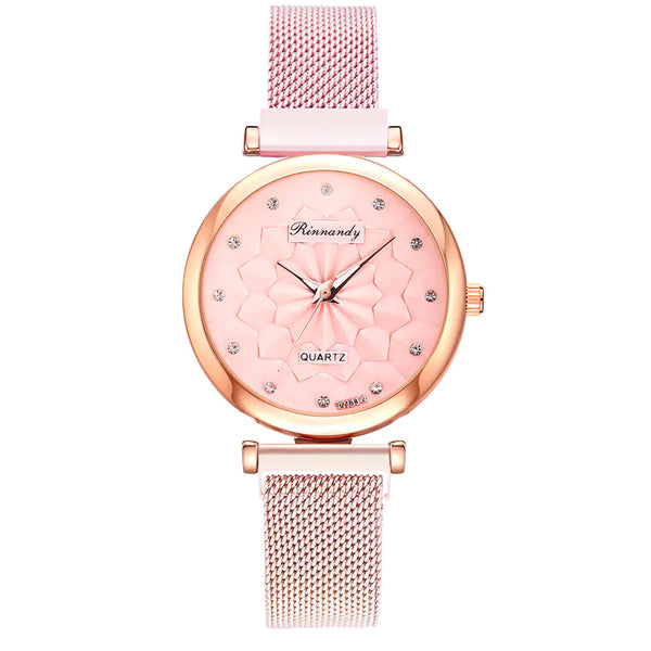 Fashion Women's Watch Set with Bracelet (5 Pieces)