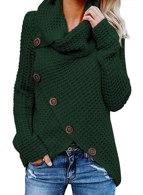 Elegant Long Sleeve O-Neck Women's Sweater