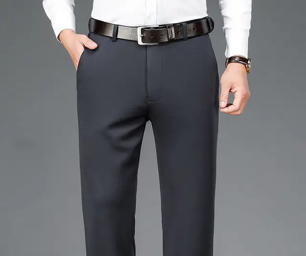 Men's Casual Loose Fit Straight Suit Pants