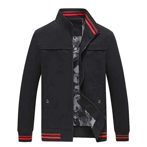 Cotton Casual Men's Coat with Stand Collar