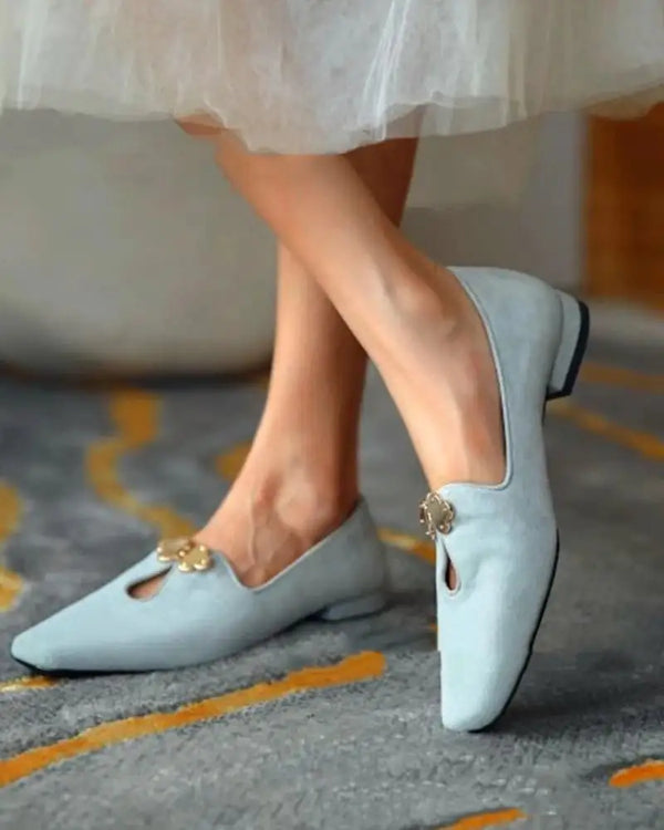 Low-Cut Square Head Women's Footwear for Comfort