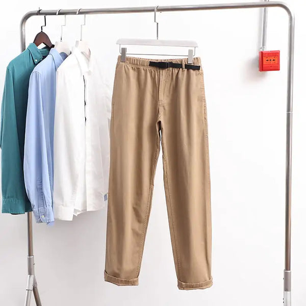 Retro Cotton Buckle Overalls for Men
