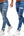 Men's Casual Denim Pants with Zipper Design
