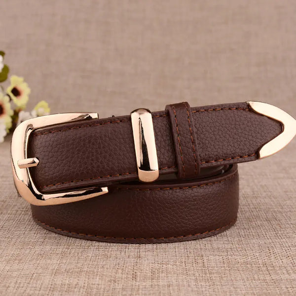 Stylish Women's Casual Faux Leather Belt with Alloy Buckle