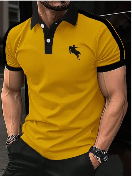 3D Printed Hawaiian Polo Shirt for Men (Short Sleeve)