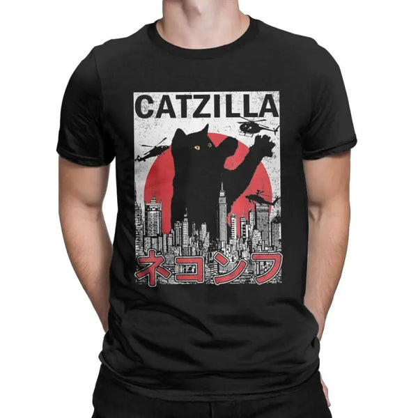 Funny Catzilla Japan Cat Lover Men's T-Shirt