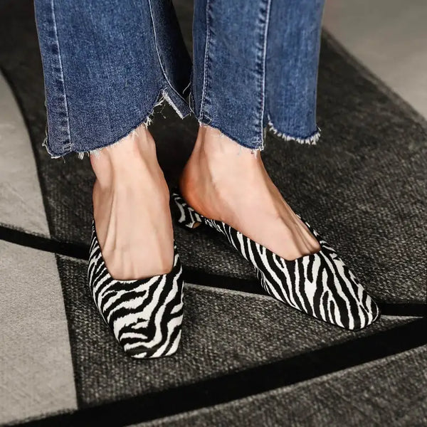 Comfortable Low-Heeled Western Style Slippers