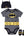 DC Comics Batman Baby Clothes 3-Piece Set with Bodysuit Baby Hat and Baby Socks - Batman Baby Gift Set (Black/Yellow 0-3M)