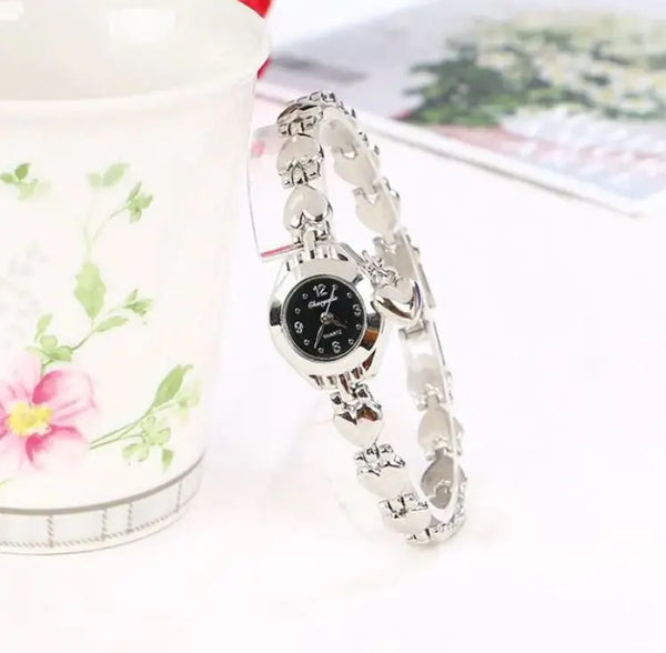Quartz Steel Belt Heart Bracelet Women's Watch