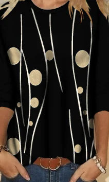 Women's Fashion Printed Long Sleeve Crew Neck T-Shirt