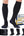 Pembrook Compression Socks for Men - 3 Pack | Compression Socks for Flying Athletics Work | Graduated Men Compression Socks | Athletic Compression Socks for Men 9-12 | Blue Black Light Gray 3pk