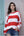 Women's sweater women's striped colorblock sweater